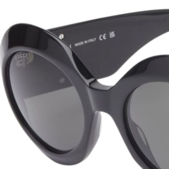 Gucci Designer Round Black Mystery New Original Logo Sunglasses - Picture 11 of 12